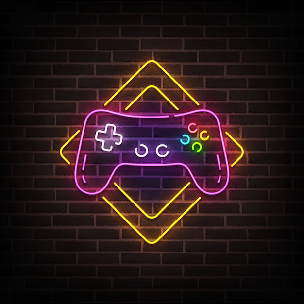 Premium Vector | Game zone neon sign