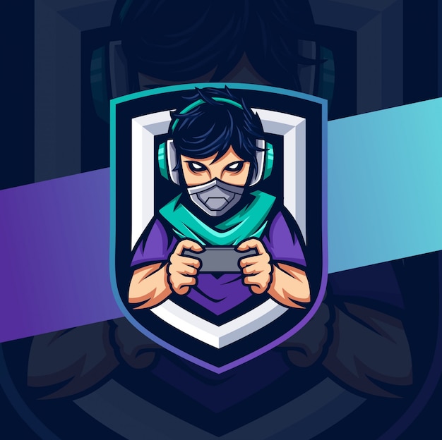 Download Free Gamer Cyborg Mascot Esport Logo Design Premium Vector Use our free logo maker to create a logo and build your brand. Put your logo on business cards, promotional products, or your website for brand visibility.