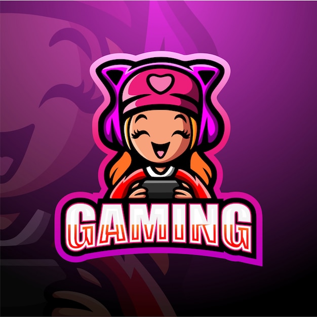Download Free Gamer Girl Mascot Esport Illustration Premium Vector Use our free logo maker to create a logo and build your brand. Put your logo on business cards, promotional products, or your website for brand visibility.