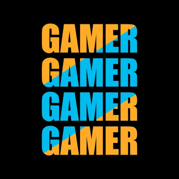 Premium Vector | Gamer typography tshirt design