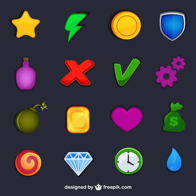 Download Free Vector | Gaming icons pack