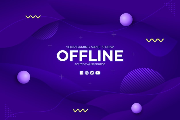 Premium Vector | Gaming offline stream abstract background