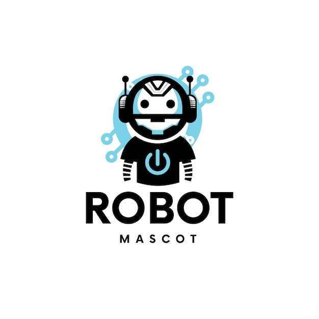 Premium Vector | Gaming robot tech logo design