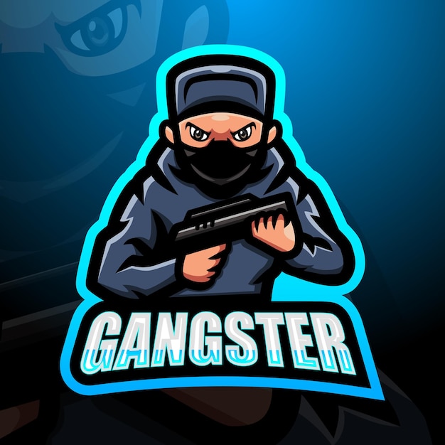 Premium Vector | Gangster mascot esport illustration