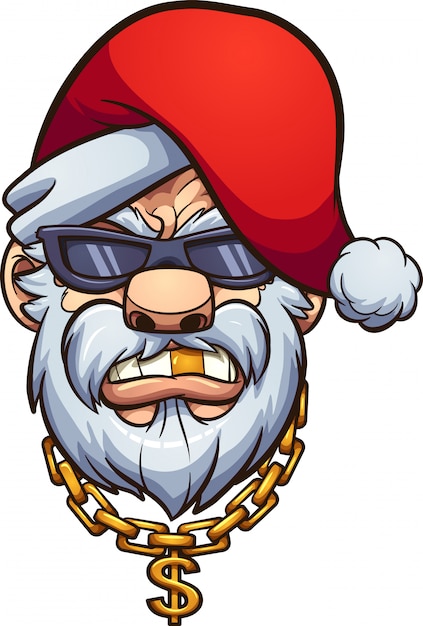 Gangster santa Premium Vector