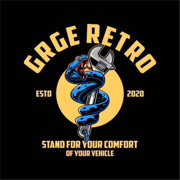 Garage retro logo | Premium Vector