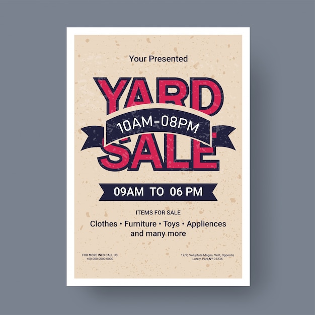 Premium Vector | Garage or yard sale event announcement