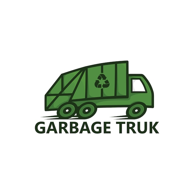 Premium Vector | Garbage truck logo template design