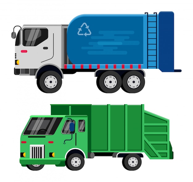 Download Garbage truck vector trash vehicle Vector | Premium Download