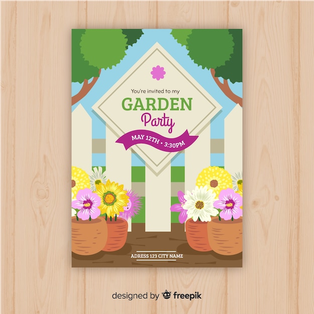 Garden party flyer | Free Vector