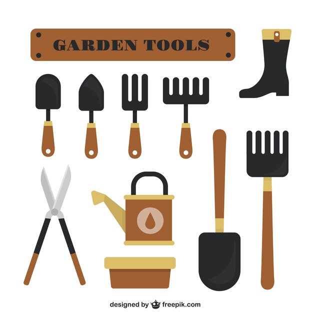 Download Free Vector | Garden tools flat design set