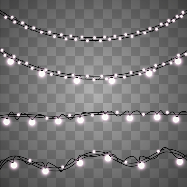 Premium Vector | Garland light isolated on background.