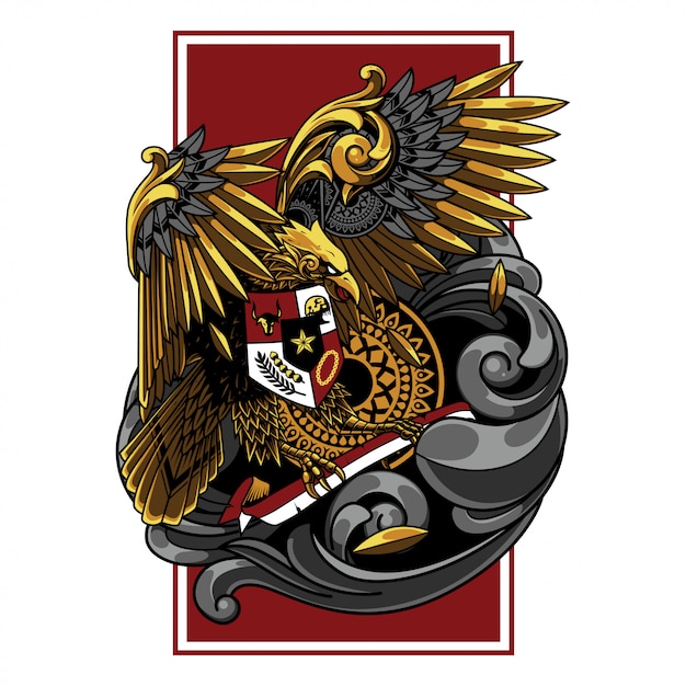 Premium Vector | Garuda indonesia illustration, tattoo and tshirt design