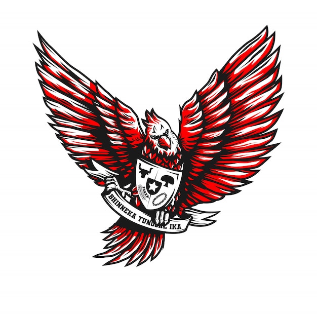 Premium Vector Garuda  pancasila indonesia illustration