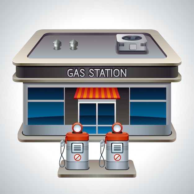 Premium Vector Gas Station