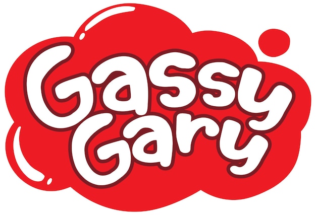 Free Vector Gassy Gary Logo Text Design 6833