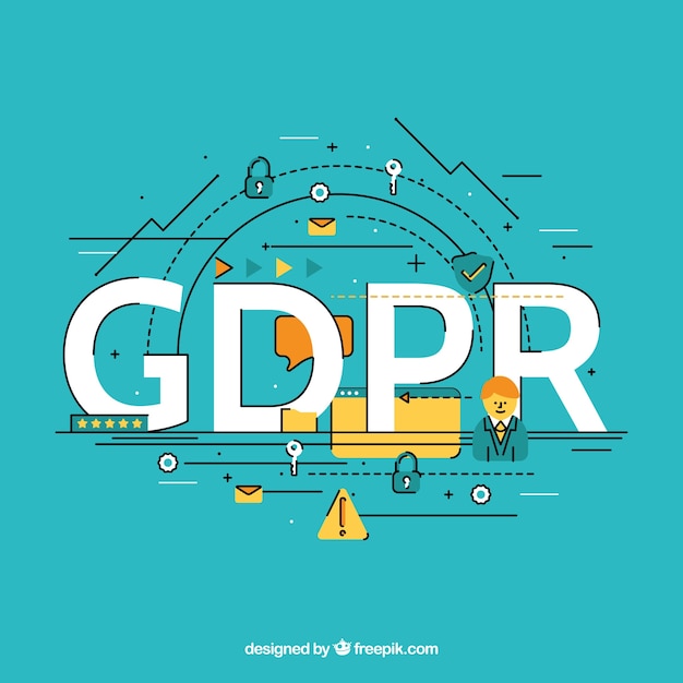 Free Vector | Gdpr concept with flat design