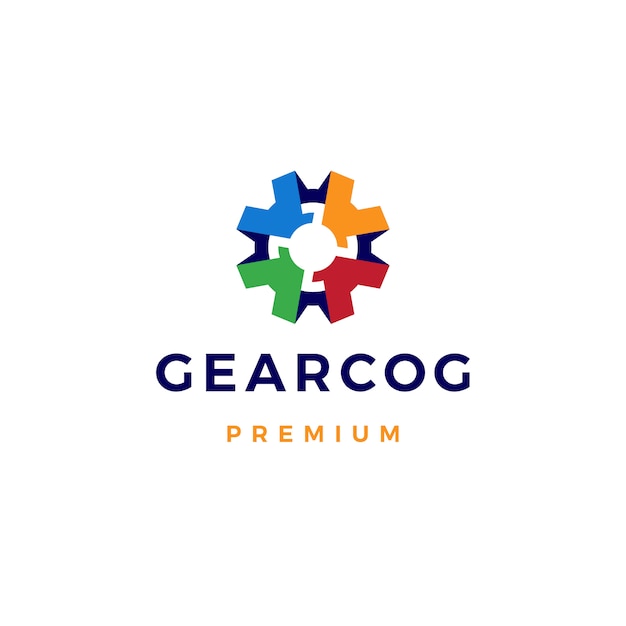 Download Free Gear Cog Cogs Logo Icon Template Colorful Premium Vector Use our free logo maker to create a logo and build your brand. Put your logo on business cards, promotional products, or your website for brand visibility.