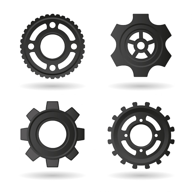 Download Gear icons collection Vector | Free Download