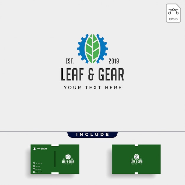 Download Free Gear Leaf Logo Design Environment Industrial Vector Icon Premium Vector Use our free logo maker to create a logo and build your brand. Put your logo on business cards, promotional products, or your website for brand visibility.