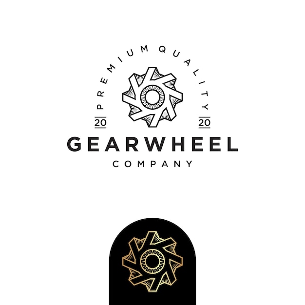 Download Free Gear Wheel Logo Design Template Premium Vector Use our free logo maker to create a logo and build your brand. Put your logo on business cards, promotional products, or your website for brand visibility.