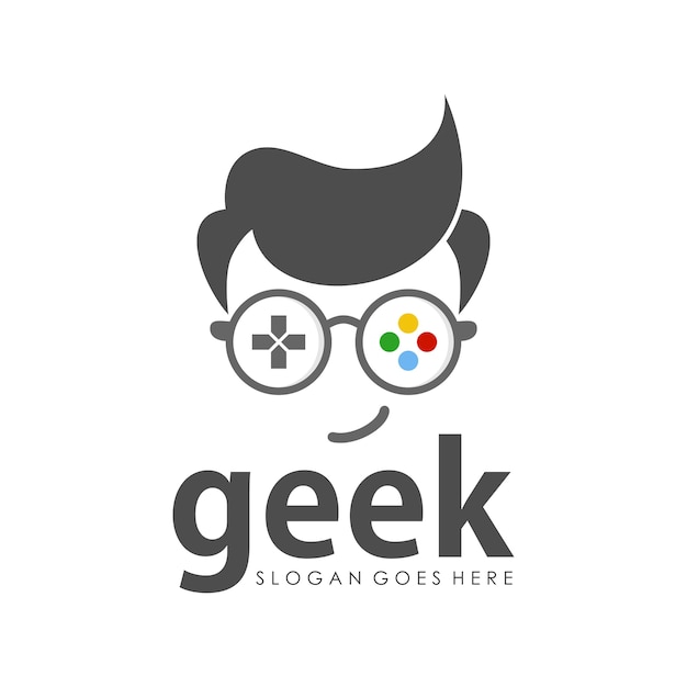 Premium Vector Geek Logo Design Template