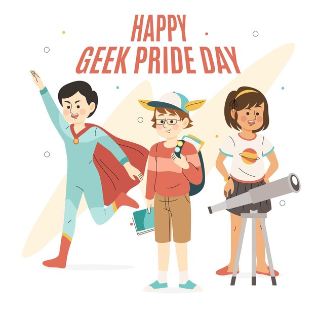 Geek pride day concept | Free Vector