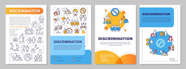 Gender Discrimination Brochure Template Premium Vector