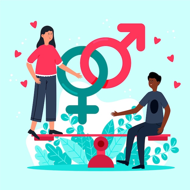 Free Vector Gender Equality Concept 