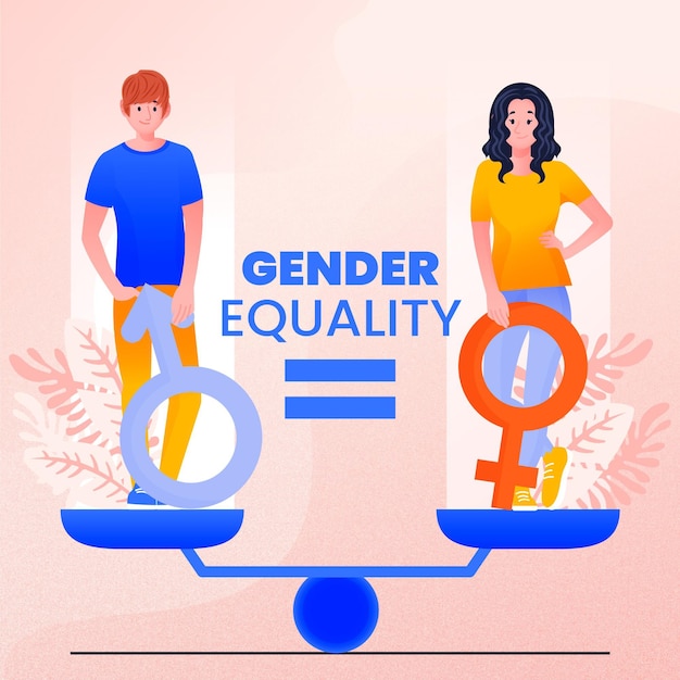 Gender equality illustrated theme | Free Vector