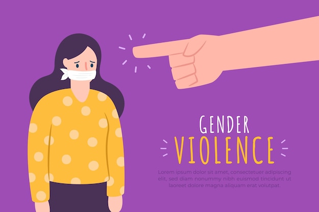 Gender Violence Concept | Free Vector