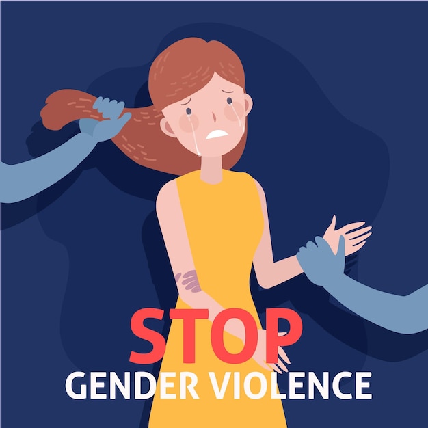 Gender Violence Concept Free Vector 8795