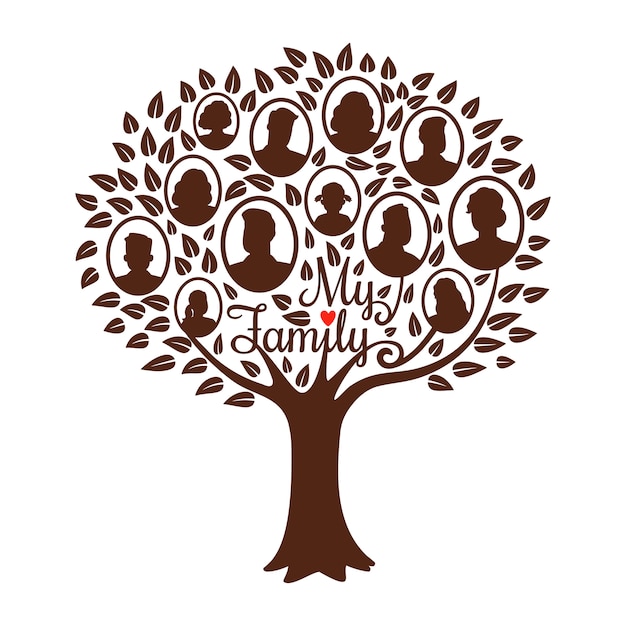 Download Genealogical family tree Vector | Premium Download