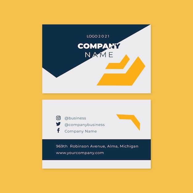 Premium Vector | General business horizontal business card