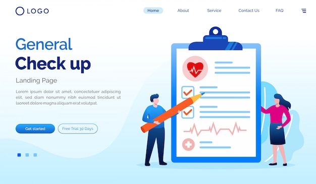 Download Free General Checkup Landing Page Website Flat Illustration Vector Use our free logo maker to create a logo and build your brand. Put your logo on business cards, promotional products, or your website for brand visibility.