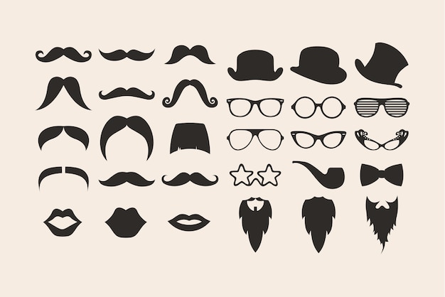 Premium Vector | Gentleman mustache