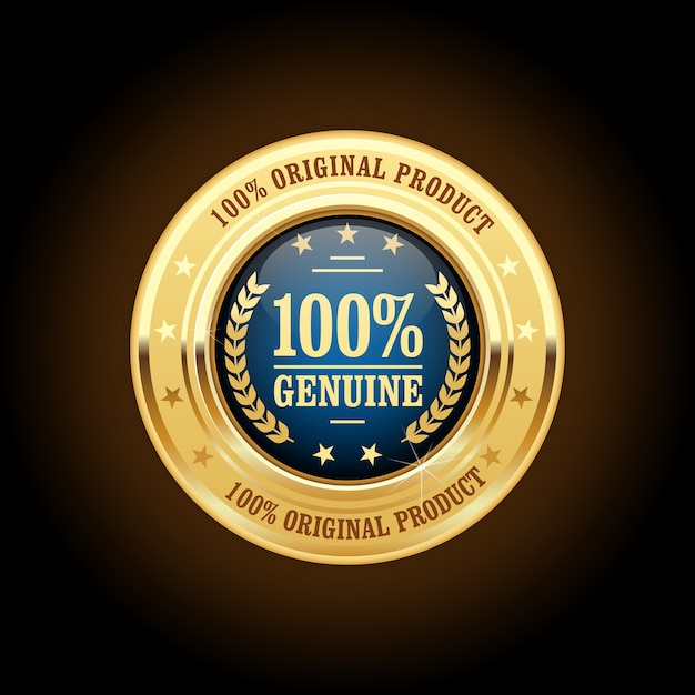 Premium Vector Genuine Original Product Golden Insignia