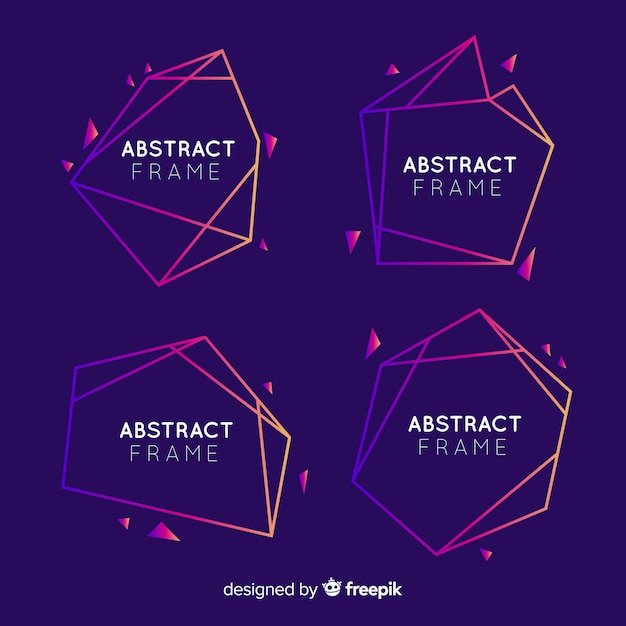 Download Free Vector | Geometric abstract frames set