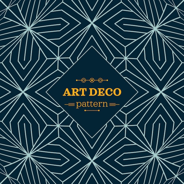 Geometric art deco pattern design | Free Vector