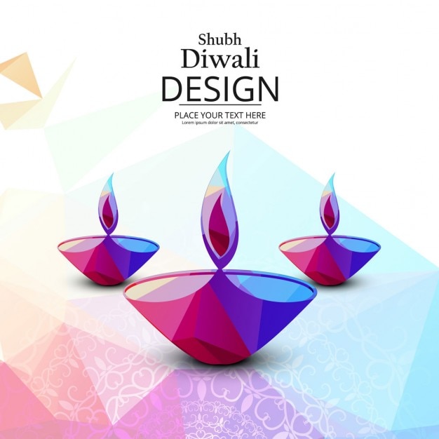 Geometric background for diwali Vector Free Download