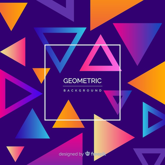 Geometric background with gradients Free Vector