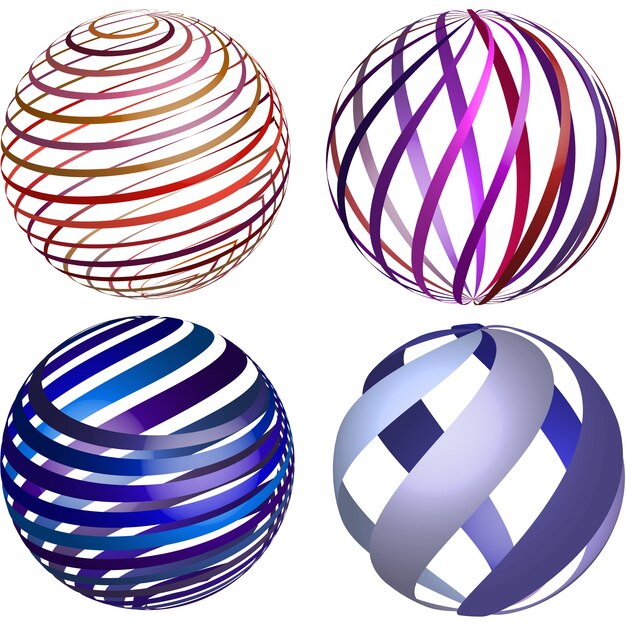 Free Vector | Geometric balls collection