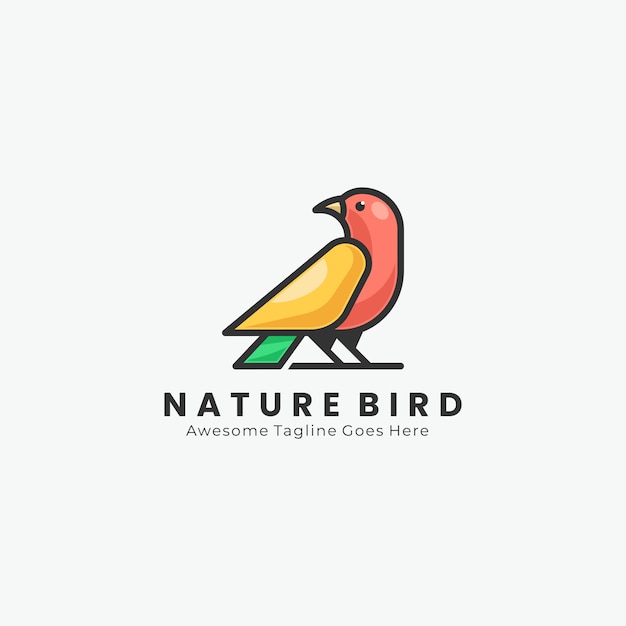 Premium Vector | Geometric bird logo