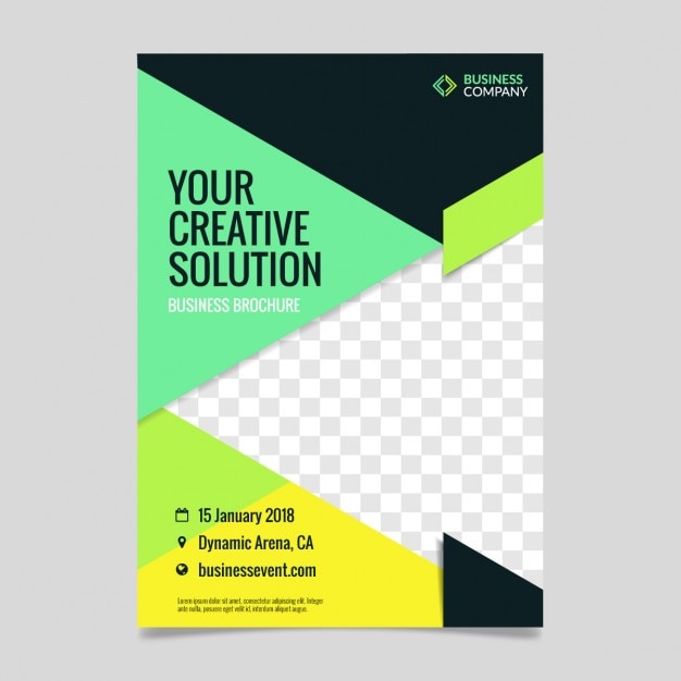 Free Vector | Geometric brochure, vivid colors