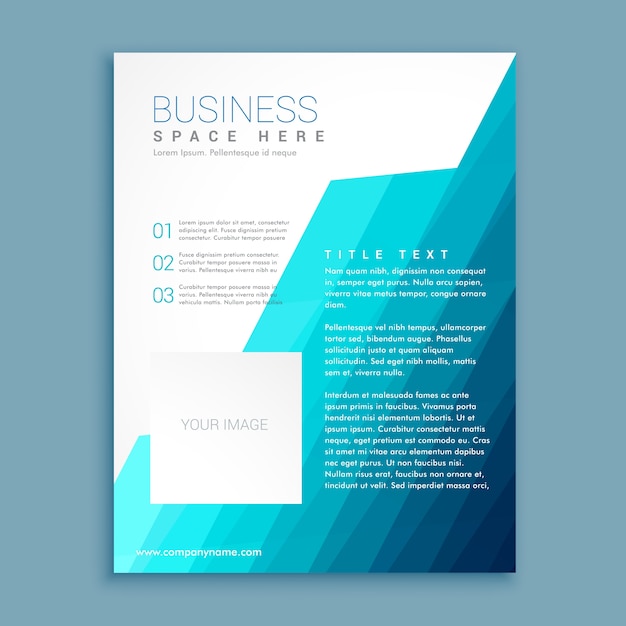 Free Vector | Geometric brochure with blue tones