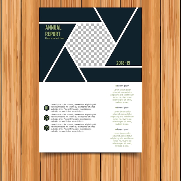 Free Vector Geometric Business Brochure Template 7224