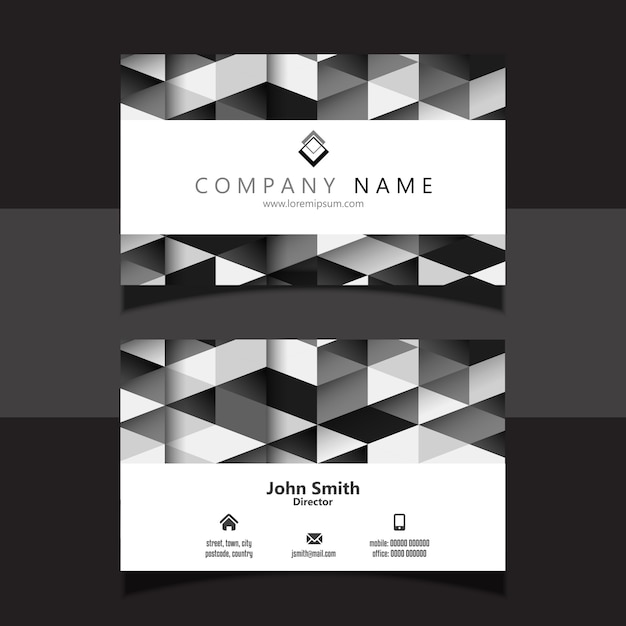 Geometric business card design Vector | Free Download