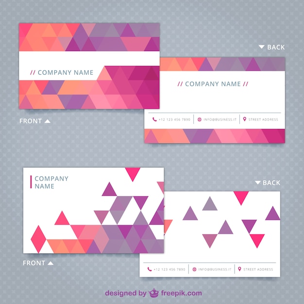 Free Vector | Geometric business cards