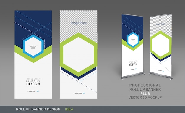 Free Vector Geometric Business Roll Up