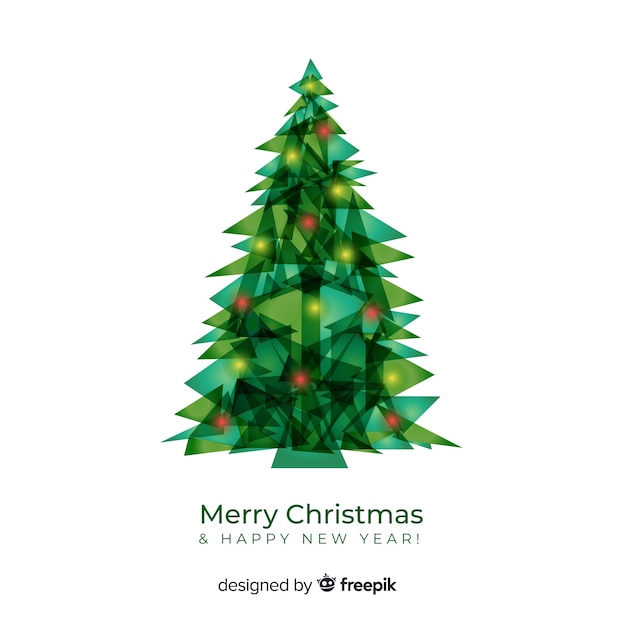 Free Vector | Geometric christmas tree background